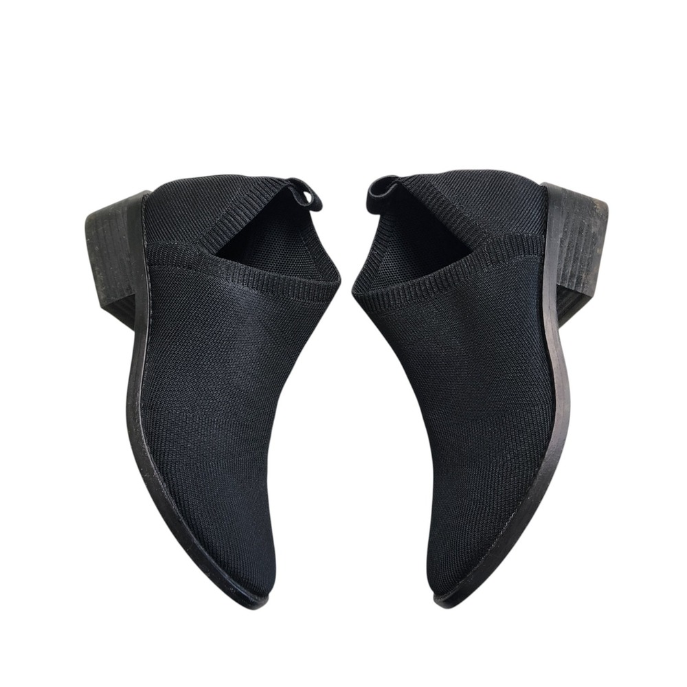 Eileen Fisher Womens Davie Stretch Knit Booties Size 7.5 Black Sustainable